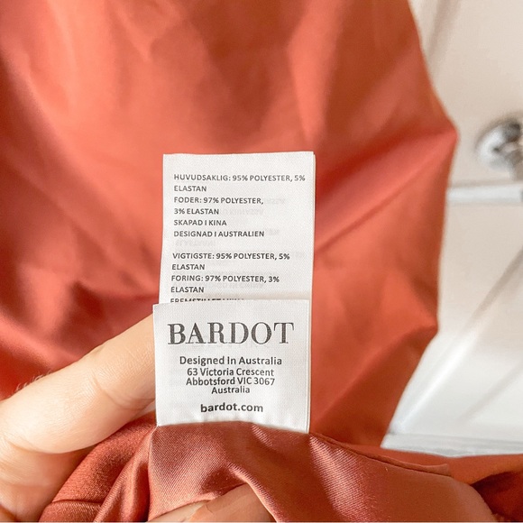 NWT Bardot Ramona Midi Dress Rust - Picture 4 of 9